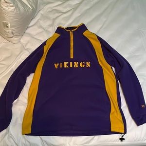 vintage minnesota vikings quarterzip sweater size M